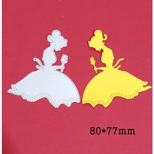 Metal Cutting Dies Girl Like FLower Craft Die Cuts Stencil For Diy Scrapbook Paper Cards Embossing Knife Blade Die Template