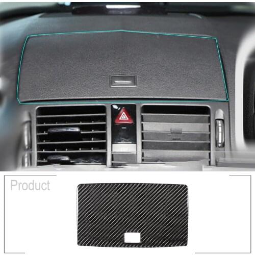 Soft Carbon Fiber instrument display panel cover Sticker Accessories For Mercedes Benz W204 C200 C300 C180 C260 C63 2007-2010