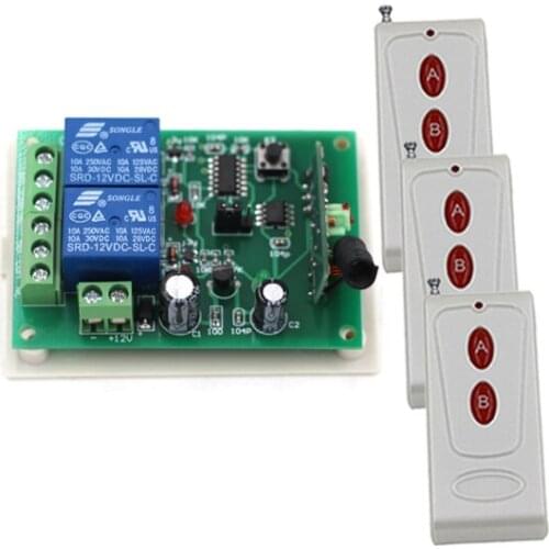 New DC24V 2CH Wireless Remote Control Switch Teleswitch Transmitter Receiver RF Wireless Remote Control Switch with 2 Buttons