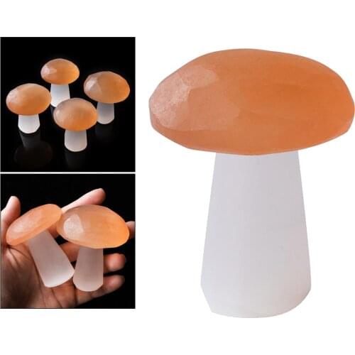 Selenite Quartz Carved Mushroom Natural Crystal Stone Great for Home Office