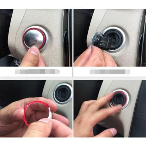 Start Stop Engine Push Button Key Trim Ring Sticker Cover For Mercedes Benz A B Class W176 A180 A200 A250 W246 B180 B200 B250