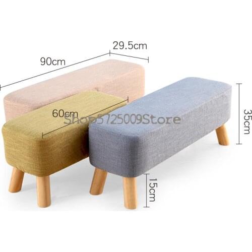 Cloth Changing Shoes Stool Door Sofa Stool Solid Wood Small Bench Wearing Shoes Stool Bench Footstool Clothing Store Fashion Cre