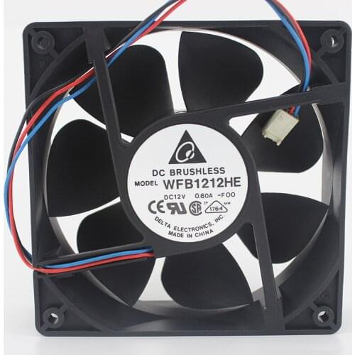 Brand new original 12038 12cm/CM WFB1212HE high volume air cooling fan 12V 0.6A