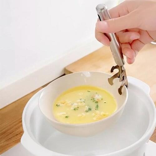 Bowl Holder Dish Clamp Pot Pan Gripper Clip Hot Dish Plate Bowl Clip Retriever Tong With Handle Stainless Steel Kitchen Tool
