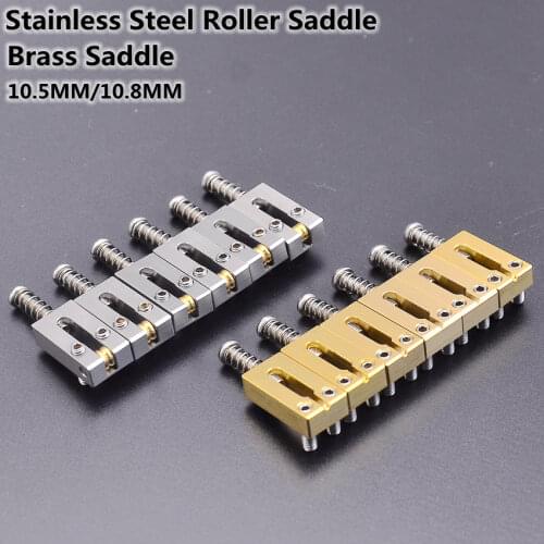 【Made in Korea】1 Set ( 6/7/8 Pieces ) Electric Guitar Bridge Brass Saddle 10.5MM/10.8MM