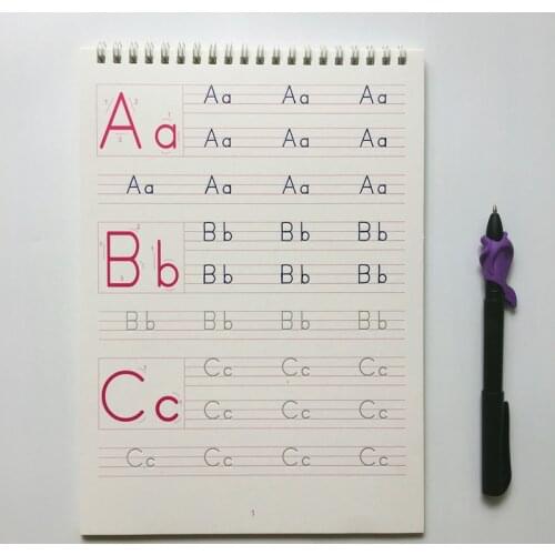 1 pcs Children Alphabet ABC groove copybook English 26 Alphabet Exercise Book Kindergarten Baby Pre-school To Write The Text
