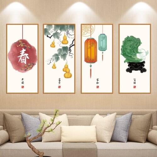 3D Wall Sticker New Spring Chinese Style Vintage Home Decoration Living Room Wallpaper Bedroom Decor Self Adhesive Mural