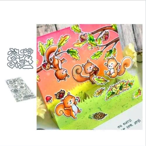 Squirrel Metal Cutting Dies and Stamp stencils for DIY scrapbooking die cuts paper craft dies for card making 2020 NEW DIE