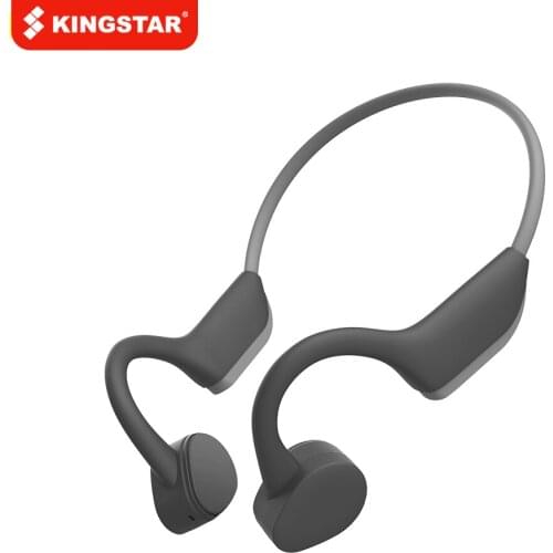 KINGSTAR Wireless Bluetooth Bone Conduction Earphone Stereo Bass Earbud Sport Waterproof Sweatproof Handsfree Headset with Mic