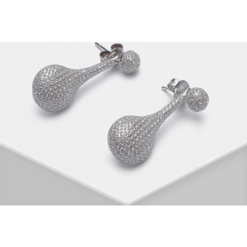 Amorita boutique 925 Round design stylish elegant drop earrings