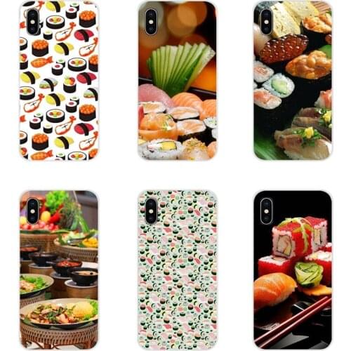 Japanese cuisine Sushi food Cell Phone Cases Covers For Xiaomi Mi4 Mi5 Mi5S Mi6 Mi A1 A2 5X 6X 8 9 Lite SE Pro Mi Max Mix 2 3 2S