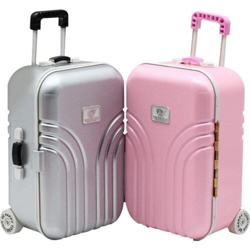 Doll Suitcase Doll Trolley Case Girl Toy Small Suitcase Simulation Childrens Toy Storage Box