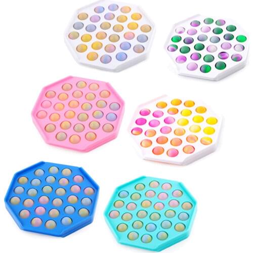 Baby Simple Dimple Fidget Toy Tie-dye Board Game Fidget Stress Reliever Toys Kids Autism Needs Anti Stress Children Adult Toys