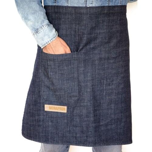 Unisex Men Women Apron Bib Chef Kitchen Apron Barista Apron Bartender Coffee Restaurant Cooking Apron with Pockets