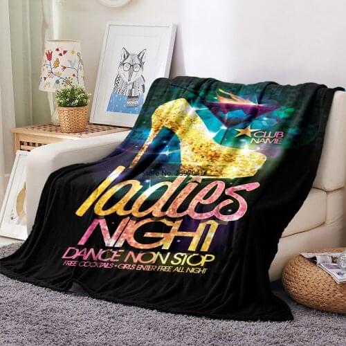 High Heels Flannel Blanket 3D Print Cartoon Makeups Fleece Blanket Nap Office Throw Blanket Picnic Travel Sofa Soft Blanket