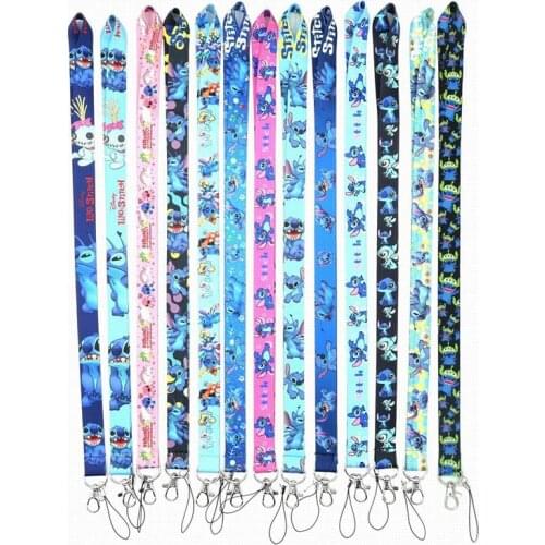 Lilo stitch Mobile Phone Lanyards Straps Sling Disney Student Cool Creative ID Card Holders Key DIY Hang Accessories Gift Decor