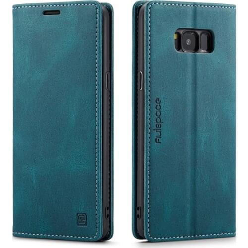 For Samsung S8 Plus Case Leather Vintage Phone Case On Hoesje Samsung Galaxy S8 Plus Case Flip Magnetic Wallet Cover S 8 8+ Case