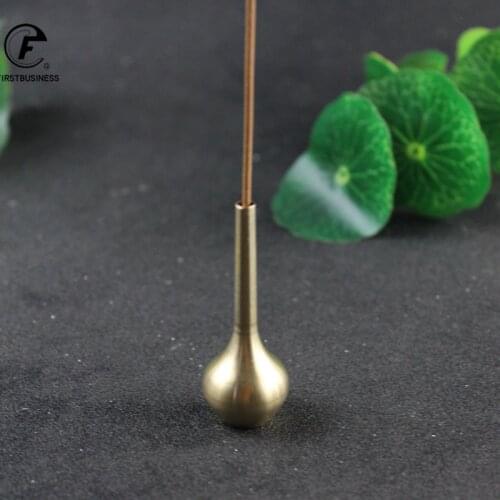 Mini Metal Brass Vase Flower Arrangement Dried Flowers Aesthetic Living Room Desk Decoration Zen Incense Burner Home Decor Craft