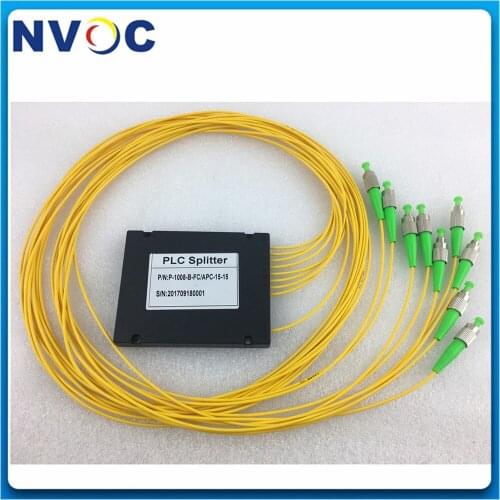 GEPON 1x8 ABS Box PLC Splitter Module 2mm ABS Box 1M 1*8 Fiber Optic PLC SC/FC/LC/ST/UPC APC 8Ch Fiber Splitter/Coupler