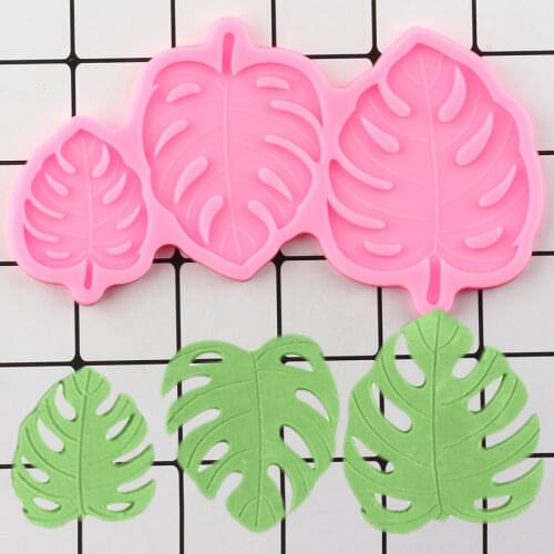 Monstera Deliciosa Leaves Shape Silicone Baking Mold Fondant Cake Decorating Tools