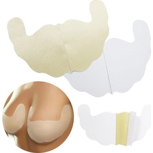 2pcs/Pair Invisible Breast Pad Women U Shape Adhesive Disposable Breast Petals Lift Up Tape Solid Nipple Cover Bra Pad