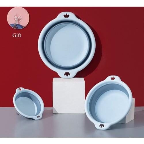 2021 New Plastic Folding Washbasin Portable Washbasin Foldable Bathroom Kitchen Travel Folding Cute Baby Portable Washbasin