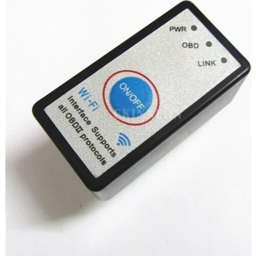20Pcs/Lot New Super Mini ELM327 v1.5 Wifi ELM 327 OBD2 OBD ii CAN-BUS Diagnostic Tool+Switch Works on Android