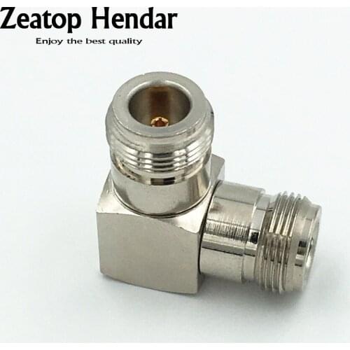 1Pcs Brass High Quality 90 Degree N Plug Female to N Female Jack L Type RF Connector Right Angle N F/F Adapter