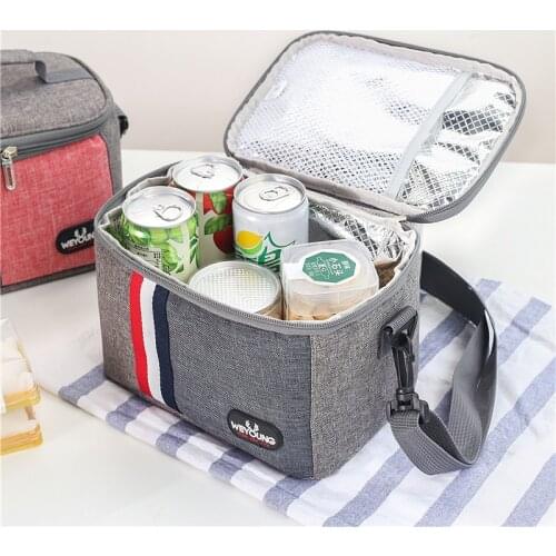 Portable aluminum foil cooler bag picnic waterproof thermal insulated ice pack fresh thermo food cool cans lunch box totes
