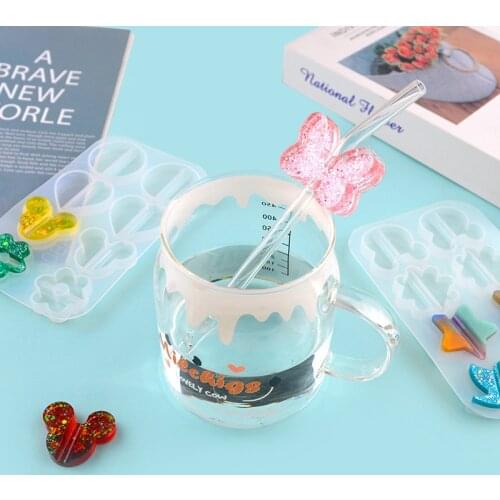 Diy Straw Accessories Glossy Mold Party Decoration Epoxy Resin Silicone Molds Handmade Craft Tools