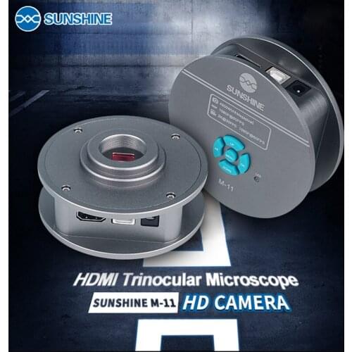 SUNSHINE M-11 Trinocular Microscope Ultra HD Camera Ergonomic USB 4800W Pixel Industrial Camera For Mobile Phone Repair Tool