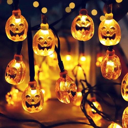 Remote Control Garden Outdoor Indoor Halloween Party Props Deco Led String Lights 2021 Halloween Pumpkin Decoration