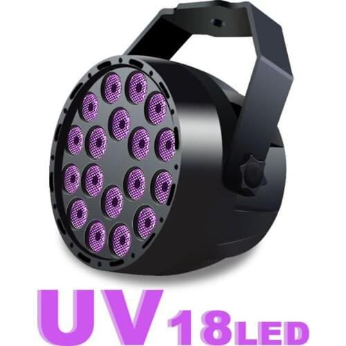 UV LED Stage Light 18W Par Light DMX512 Master-Slave LED DMX Stage Lighting Effect for DJ Club Disco KTV Party Light