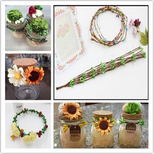 10pc Artificial Wreath Flower Small Berry Rattan Stripe Garland Headband Decor Material DIY Craft Handmade Woven Accessories