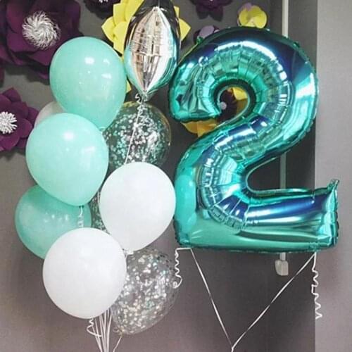 1Pcs 40''Rose Gold Black Number Balloon Aluminum Helium Globos Birthday Wedding Party Decor Celebration Inflatable Air Baloes