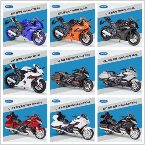 Welly 1:12 2020 Yamaha YZF-R6/Honda Gold Wing Model Motor