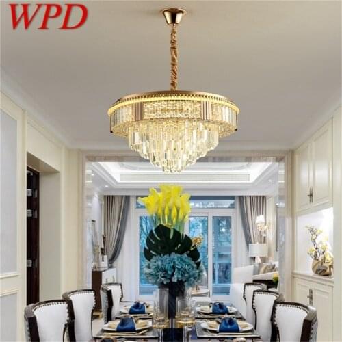 WPD Gold Chandelier Fixtures Pendant Lamp Postmodern Luxury Light Home LED for Living Dining Room