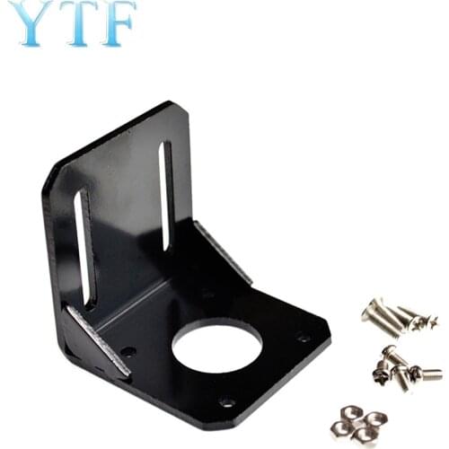 1PCS 3D Pinter Parts NEMA 17 Alloy Steel Mounting L Bracket Mount Step Stepping 42 Stepper Motor with Screws Black