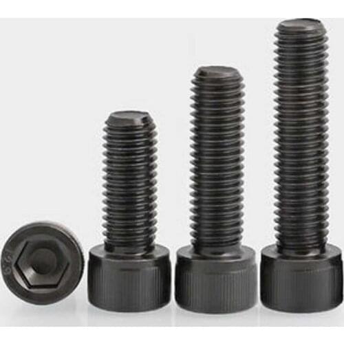 1PCS Hex socket Screw M20 M24 Cylindrical head Knurled Bolt Allen 12.9 Grade Cup head Screws 80-150mm Length