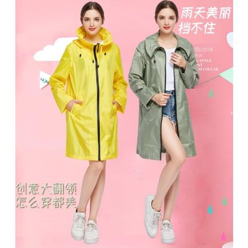 2021 Polyester Raincoat Women Waterproof Light Women Rain Coat Ponchos Jacket With Hood Impermeable Mujer Capa De Chuva