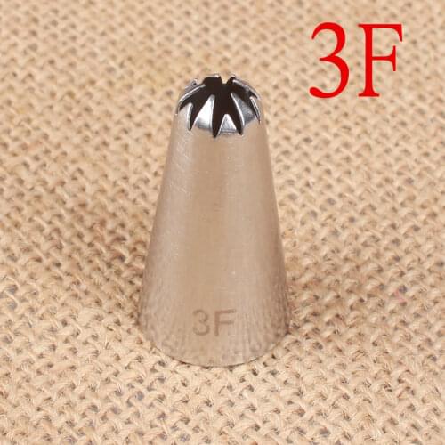3F# Cherry Blossom Mounting Pastry Tip 304 Stainless Steel Pastry Tube Pastry Tip Baking DIY Cake Tool Small Number