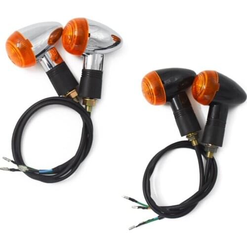 4PCS Light Ride, Retro Motorcycle Accessories Modified Front and Rear Turn Signals Signal Lights Left and Right Turn Lights