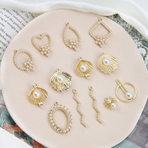 6pcs Korean Simple Alloy Matte Pearl Love Drops Spider Shape Earring For Women Fashion 2020 Diy Homemade Jewelry Accessories