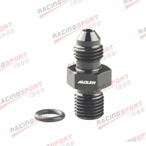 Aluminum Alloy AN-3 Male Flare To AN-3 Straight Cut Adapter With O-Ring Silver/Black/BLUE