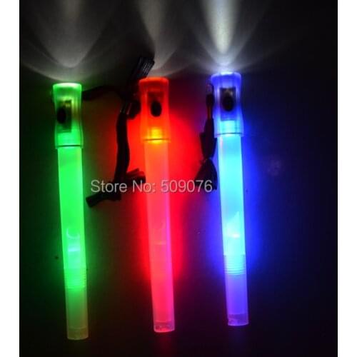 Free shipping 12pcs/lot Multi-signal stick 4 in 1 Flashing LED Light Glow Wand Sticks rescue whistle light stick