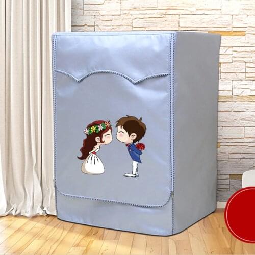 Cartton Washing Machine Oxford Cloth Cover Waterproof Prevent Bask Roller Washing Machine Cloth Case