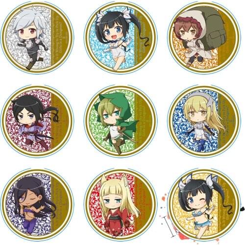 DanMachi Is It Wrong to Try to Pick Up Girls in a Dungeon Anime Hestia Bell Cranel Metal Badge Brooch Pins