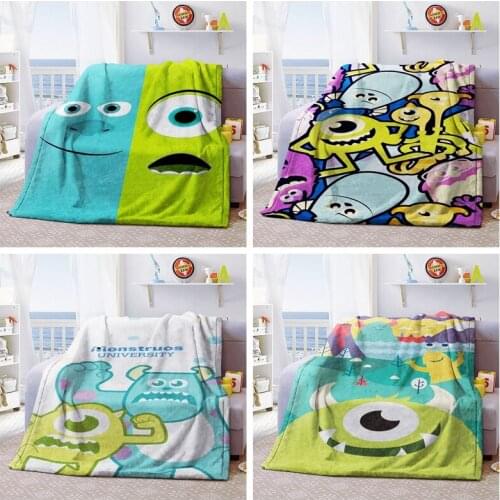 Disney Monsters University Flannel Blanket Cartoon Anime Throw Quilt Sofa Car Bed Keep Soft Comfortable Good Quality Flatsheet