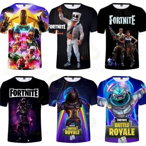 Fortnite Battle Royale Victory Cartoon T-shirt Game 6 To 19 Years Kids Hero Tshirt 3D T-shirt Boys Girls Tops Children Clothes