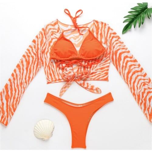 Cikini2020 WomenS Sexy Leopard Print Bikini Three Piece Split Push Up Swimsuit Swimming Summer Beach Brazilian Swimsuit